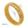 Moda estilo europeo y americano moda pulsera de superficie ancha de acero de titanio personalidad moda pulsera a juego de colores hueso de serpiente elástico Nuevo