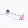 Amazon Wholesale Zirconio Acero Inoxidable Uña de Lengua Chica Popular Diamante Brillante Pieza Súper Brillante Perforación Genial Joyería para Piercing Anillo para la Lengua