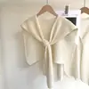 Estilo Coreano Primavera/Verano 2026 Nuevo Chal de Punto Otoño Camisa de Mujer Chal sin Mangas Ropa Exterior Calada Cuello Falso de Verano