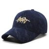 Gorra de béisbol con letras bordadas para mujer, estilo coreano de invierno, nuevo estilo, gorra pequeña para todo tipo de partidos, sombrero de pana para el sol, sombrero moderno para hombre.