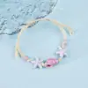 Jingdezhen Navidad Pulsera de Cuerda Trenzada de Cerámica Pulsera de Trébol de Cuatro Hojas Joyería Artística Hecha a Mano Venta al por Mayor Pulseras de Cerámica para Atracciones Turísticas