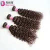 Peruca Xuchang Marrom 2# Cabelo Humano Onda de Água Brasileira e Frontal