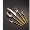 Talheres Ocidentais de Aço Inoxidável Espessado Cubo de Água Faca Garfo Colher para Bife Conjunto de 24 Peças para Hotel Atacado de Comércio Exterior Conjunto de Talheres
