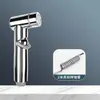 Pistola de spray para vaso sanitário para descarga e pressurização, válvula angular de um para dois para banheiro com pistola de descarga de alta pressão, acessório de chuveiro bidê