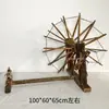 Nostalgia Folclórica Objetos Viejos Telar Antiguo Lanzadera Vieja Rueda de Hilar de Manivela Huso Varilla Película y Televisión Props Adornos Decorativos