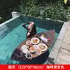 Bandeja flutuante para piscina e fonte termal, cesta redonda de rattan em formato de coração, adequada para pousadas, hotéis e vilas, com porta-copos e bandeja de café da manhã