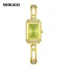 Reloj de Mujer Ofns Comercio Exterior con Diseño de Pasador Pequeño, Lujo Ligero, Incrustado de Diamantes, Esfera Cuadrada Pequeña Exquisita, Reloj de Cuarzo, Resistente al Agua, Reloj de Pulsera Vintage para Mujer