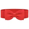 Cinto Decorativo de Laço Transfronteiriço com Saia e Strass Feminino Elástico Vermelho Larga Versátil Cintura
