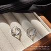 Aretes franceses geométricos de metal trenzado con torsión, aretes de metal retro personalizados de nicho de alta gama simples para mujer