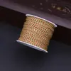 Hilo de algodón frotado a mano 20 m diy tejido hilo satinado multicolor dorado y plateado accesorios de cordón para pulsera collar