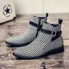 Botas Martin para Hombre, Botas de Cuero de Moda Estilo Coreano, Botas Chelsea Británicas, Botines Cortos para Hombre con Punta Elevadores de Altura, Zapatos Casuales de Caña Alta
