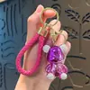 Pingente de chaveiro de animal fofo em resina, chaveiro moderno de acrílico colorido, decoração para bolsa e carro, pequeno presente