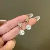 Pendientes de Flor de Diamante Brillante de Lujo Ligero con Perlas y Agujas de Plata S925, Diseño Único, Suaves y Elegantes, Pendientes Versátiles para Mujer