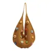 Bolso Tote de un Solo Hombro Estilo Coreano, Estilo Perezoso, Sencillo, Moderno, de Moda, Elegante, Bolso de un Solo Hombro Personalizado, Bolso de Flores Tejido
