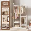 Cabide de chão em madeira maciça para quarto, casa, uso interno, espessado e reforçado, cabide de roupas para escritório
