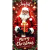 Cubierta de Puerta Navideña de Amazon Transfronteriza Tela de Fondo Merrychristmas Decoración de Porche Bandera Festiva