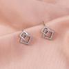 Europa e Estados Unidos cross-border fashion simples ultra-flash zircão brincos redondos requintados diamante zircão brincos de cristal brincos mulheres