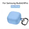 Aplicável para Capa de Fone de Ouvido Samsung Buds 4 Cor Sólida Silicone Bluetooth Capa Macia samsungbuds4pro Capa Protetora Simples