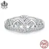 Anillo de Corona Elegante y Soñador Aiful S925 Plata de Ley Chapado en Platino Versátil Regalo de Moda para Novia Anillo de Mujer al por Mayor
