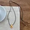 Outono e Inverno Novo Pingente Japonês e Coreano Simples de Gota d'Água Design Exclusivo Alta Qualidade Luxo Leve Moda Versátil Corrente para Suéter