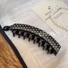 Pinza Banana Grande para Múltiples Volúmenes de Cabello ~ Pinza Vertical Estilo Coreano Francés para Cola de Caballo en la Parte Posterior de la Cabeza, Pinza Francesa con Estampado de Leopardo