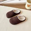 Lindas Pantuflas de Algodón para Niños Color Liso para Exteriores Estilo Otoño/Invierno 2026 Moda para Bebés Retro Versátiles Casuales Pantuflas Birkenstock