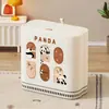 Papelera con diseño de ranura y tapa, para hueco de sofá de dormitorio en casa, tipo cerrado, cesta de almacenamiento de basura y artículos varios antiolor