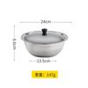 Juego de Vajilla Comercial de Acero Inoxidable para Exportación con Tapa Tazón de Sopa Plato Redondo Ensalada Tazón para Fideos Instantáneos Recipiente Tazón de Lavado de Manos de Alto Valor