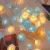 Luces LED de rosa pequeñas luces intermitentes luces de cadena dormitorio flores decorativas luces de batería fiesta boda habitación luces de cadena románticas para declaración de amor