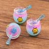 7 colores 27*31MM Accesorios de resina acrílica DIY Colgante de tarro de miel luminoso Adornos para pulsera de equipaje