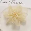 Dulce hermana princesa estilo viento borde ardiente flor de organza diy tejido a mano horquilla de cuentas accesorios para el cabello pendientes material al por mayor