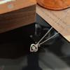 Colar Inteligente Difeng S999 Coroa de Prata Feminino Simples Coração Pulsante Ins Amor Pingente Inteligente Corrente para Clavícula
