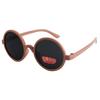 Gafas de sol para bebés con montura redonda, bonitas, de color claro, 991ZF3954, con espejo, 2023