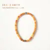 Pulseira de Raiz de Bodhi Envelhecida para Meditação, Contas de Oração Estilo Chinês, Nova Pulseira Duplo Círculo Estilo Chinês para Estudantes, Atacado