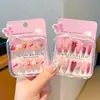 Unha Vestível Infantil Desenho Animado Fofa 2025 Nova Meninas Unha Longa Adesivos Clareamento Meninas Ensino Fundamental Adesivos de Nail Art