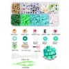 Kit de fabricação de pulseiras de argila de 24 grades transfronteiriças europeias e americanas Kit de fabricação de pulseiras de contas coloridas de 3 mm e 23 cores Kit de joias faça você mesmo