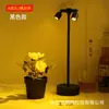 [Transfronterizo] Mesa de Comedor para Puesto con Luz Recargable de Ambiente, Lámpara de Mesa de Bar, Foco, Lámpara de Mesa, Luz de Ambiente, Luz Nocturna para Exterior de Restaurante