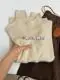 Suéter de Tricô Gola Alta Meia-Calça Estilo Casual para Mulheres, Camada para Outono e Inverno, Manga Longa, Camada Base Simples, Gola Redonda A9992