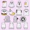 Venta Caliente Transfronteriza Divertida Linda Serie de Fantasmas Blancos Insignia de Metal Traje Combinación Broche de Halloween Pequeño Regalo