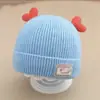 Gorro de bebé de invierno, bonito gorro de lana para recién nacidos, gorro de punto cálido para otoño e invierno para niños y niñas recién nacidos.