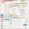 24 notas de símbolos fonéticos, pegatinas naturales para deletrear, aprendizaje básico de inglés, educación temprana y pegatinas de gramática inglesa