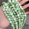 Cuentas sueltas de piedra natural azul y blanca manchada transfronteriza, cuentas sueltas, pulsera de jade persa pequeño, joyería DIY con cuentas, productos semiacabados