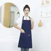 Delantal Publicitario de Lona al por Mayor Personalizado para Fabricantes Se Puede Personalizar con Logo para Chefs Horneado Tallas Grandes Delantal Resistente a Manchas Transfronterizo