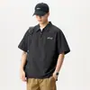 Nueva Camisa Polo de Seda Helada Estilo Americano 2026 para Hombre, Verano Delgado Corte Holgado, Camiseta de Manga Corta de Marca de Moda Ins, Polo de Secado Rápido