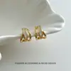 Pendientes de botón de nácar con paisaje indiferente europeo y americano, nicho, versátiles, a la moda, temperamento, de alta calidad, personalidad exquisita, pendientes