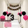 Montagem de Cena para Festa de Primeiro Aniversário Infantil com Senso de Cerimônia, Conjunto Completo de Decorações com Balões Temáticos de Macaron