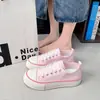 Zapatos de Lona con Suela Gruesa 2026 Primavera/Otoño Nuevo Estilo Cómodos Delgados Ligeros Súper Calientes Zapatos Casuales de Moda con Cordones Versátiles Zapatos de Plataforma