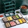Bandeja de Preparación de Cocina Multicapa Seleccionada Cuidadosamente para Verduras de Hot Pot, Estante Multifuncional para Guarniciones, Bandeja Plegable para Hot Pot de Xiaohongshu