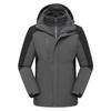Chaqueta tres en uno para exteriores, ropa de trabajo personalizada, logotipo bordado impreso, chaqueta de otoño e invierno con forro polar para hombres y mujeres, impermeable y cálida