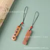 Chaveiro Corrente da Torre Wenchang de Pinheiro Cipreste e Caneta Wenchang, Pingente de Mochila Escolar de Madeira de Nove Camadas para Estudantes, Ornamento de Madeira